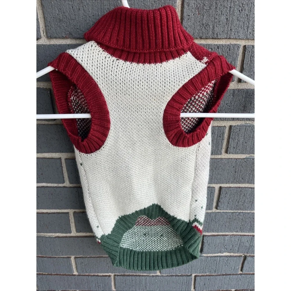 Barkley & Finn Christmas Dog Vest Moose Tree Green Red White Large